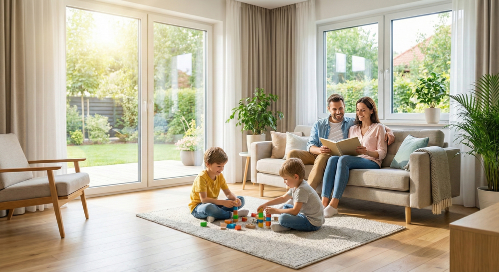 Świeże i czyste powietrze w nowoczesnym salonie